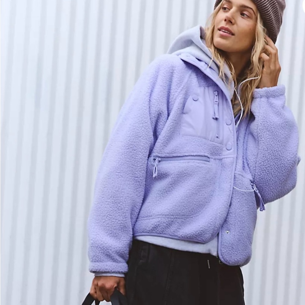 Free People Movement - Hit The Slopes Fleece Jacket - Iris